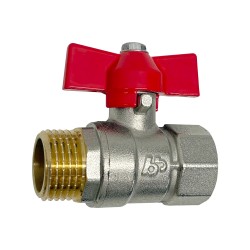 Сферичен кран за вода с Т-образна ръкохватка Kraken BH, М/Ж - 1/2“