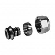 Никелиран адаптор 24x19 - за многослойна тръба 16x2 mm